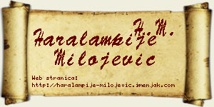 Haralampije Milojević vizit kartica